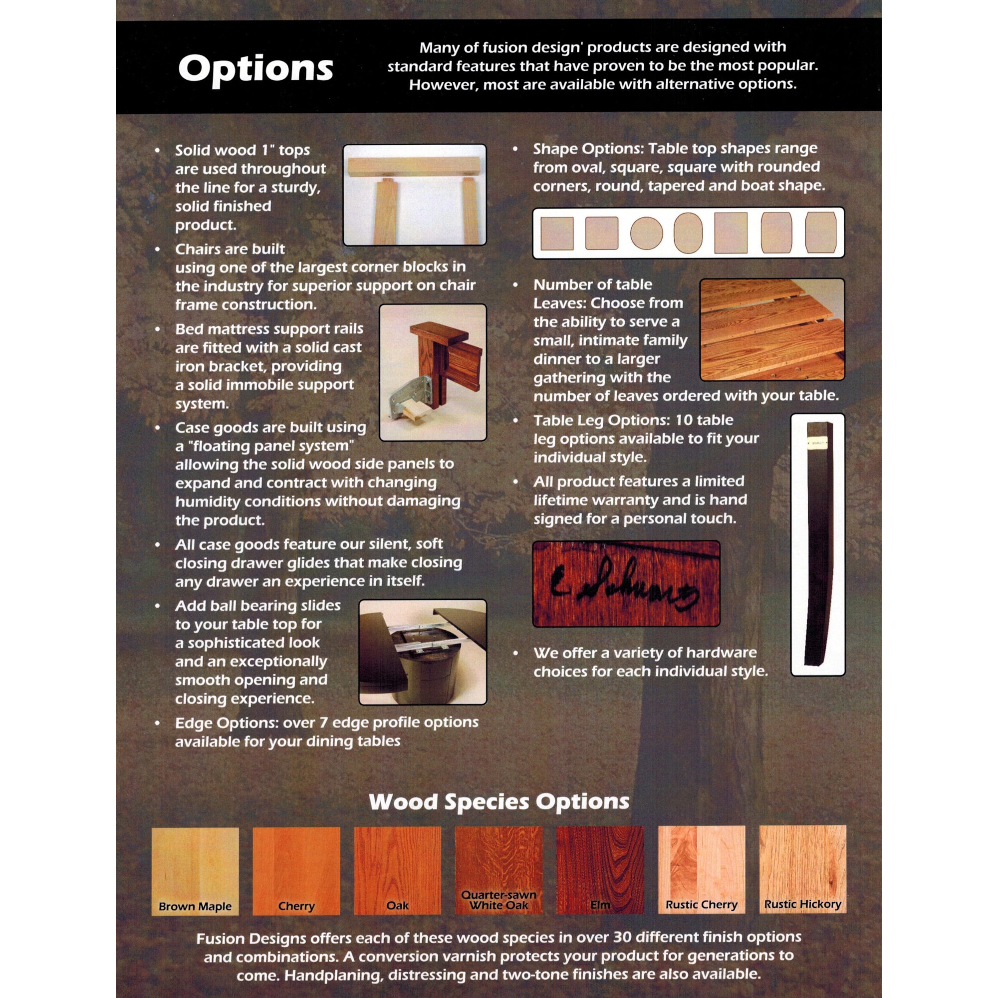 Amish Impressions by Fusion Designs Wellington WNTB48XX 48" Round